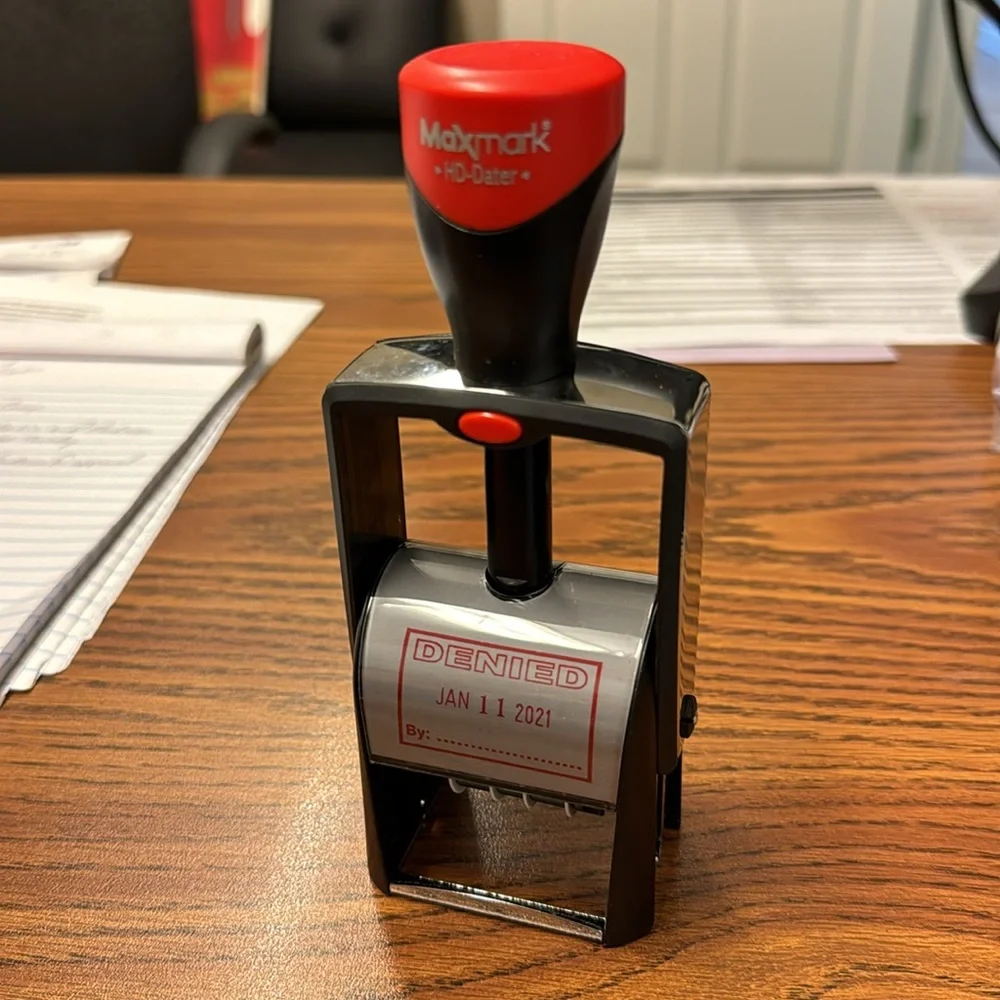 Premium self-inker with Band Shield Technology. Never used except to test.